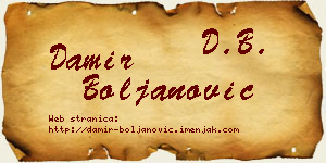 Damir Boljanović vizit kartica